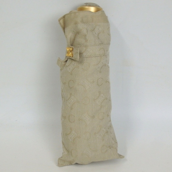 CELINE folded Macadam Monogram gold Beige Umbrella - Picture 1 of 8